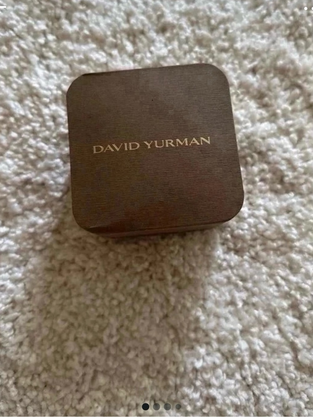 David Yurman Brown Jewelry Box with Gold Logo